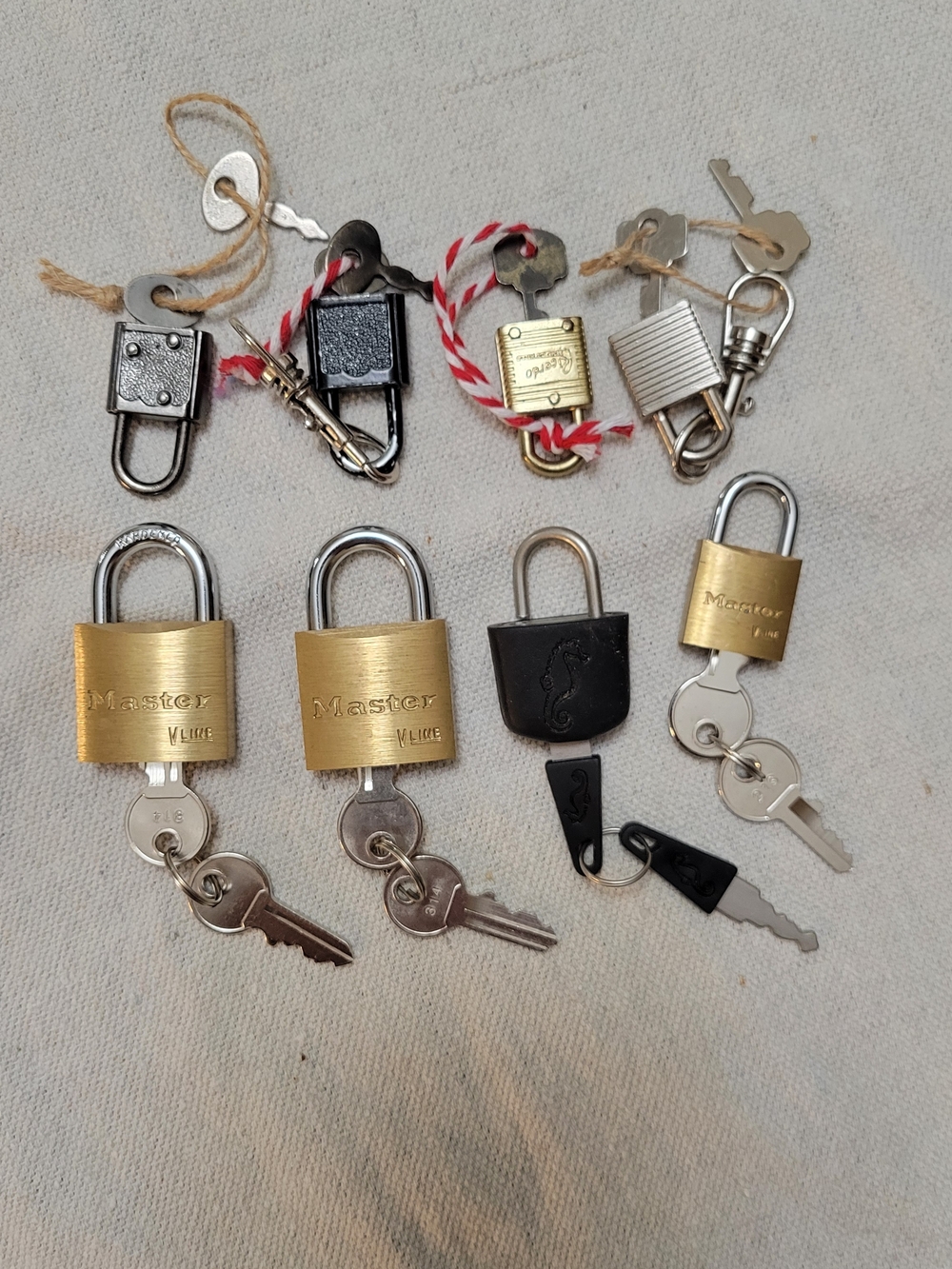 Masters Lock Brass Padlock with Key - Gold